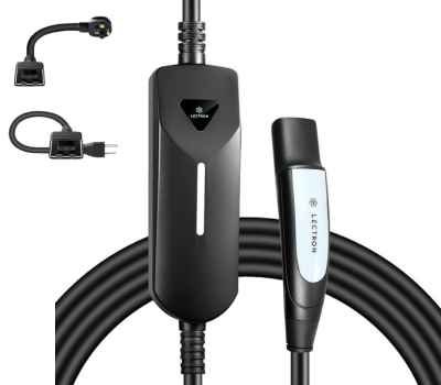 Lectron Level 1/2 (12A & 40A) Tesla NACS Portable EV Charger - Dual-Level Electric Vehicle Charging Station with NEMA 14-50/5-15 Plug