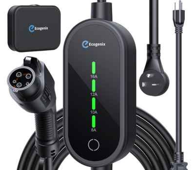 Ecogenix 2025 Upgraded Level 1 EV Charger (16A, 21FT Cable)
