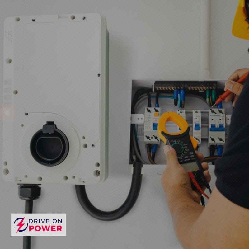 EV emergency charger installation team